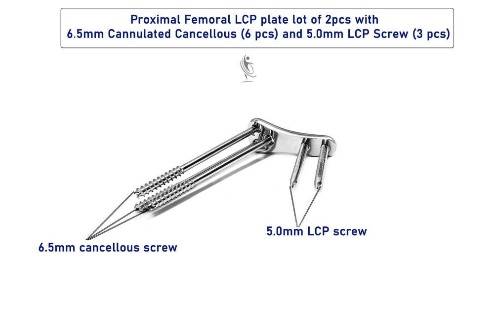 Proximal Femoral LCP plates with 6.5mm Cannulated Cancellous and 5.0mm LCP Screw