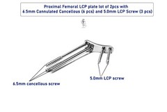 Proximal Femoral LCP plates with 6.5mm Cannulated Cancellous and 5.0mm LCP Screw