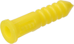 370326 Ribbed Plastic Anchor, 4-6-8 X 7/8-Inch, Yellow, 100 count (Pack of 1)
