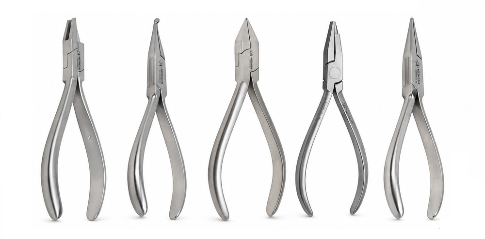 Dental Utility Forming Ortho Pliers Orthodontic Dental Instruments CE Set of 5