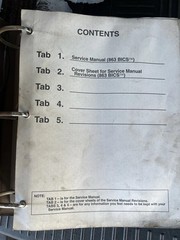Genuine Bobcat 863 BICS Dealer Service Manual Binder