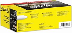 SHARPIE PRO Mean Streak Permanent Marking Stick Bullet Tip White Box of 12