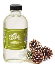 100% Pure Gum Spirits Turpentine Oil – Natural Paint Thinner, 8 oz, USA Made