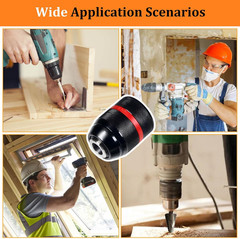 Keyless Drill Chuck for Milwaukee,1/2-20Unf Mount 1.5-13Mm Self-Tighten Drill