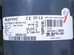 GENTEQ 5SME39SXL3048 ECM 3.0 Blower Motor 1HP 120/240V 1PH 1300RPM HD52SE122