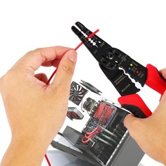 Alicate Pelacable Automático 8″ Cortador de Alambre Herramienta Electricista PRO