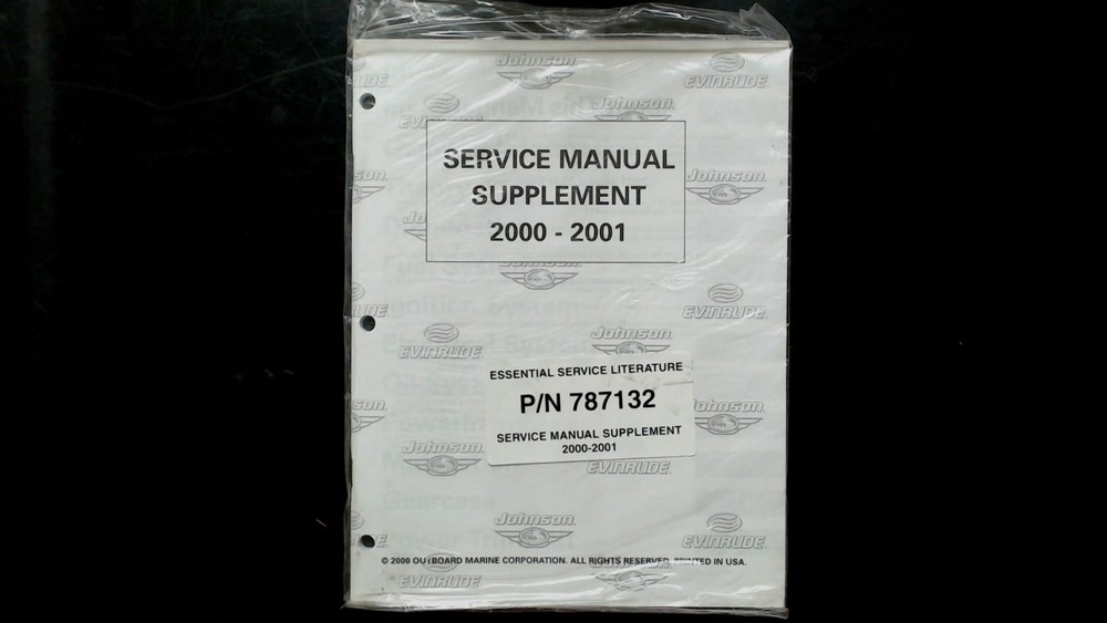 OMC Johnson Evinrude Service Manual Supplement P/N 787132 2000-2001