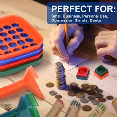 Coin Sorter Trays, Counter Tubes & 60 Assorted Coin Wrapper Rolls