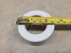 X1 Large Ferrite Bead White 1 3/8in Inside 2 1/2in Outside 1/2in Thick 1in Wide