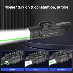 DARKFANG Compact Green Laser Light Combo 1500 Lumen