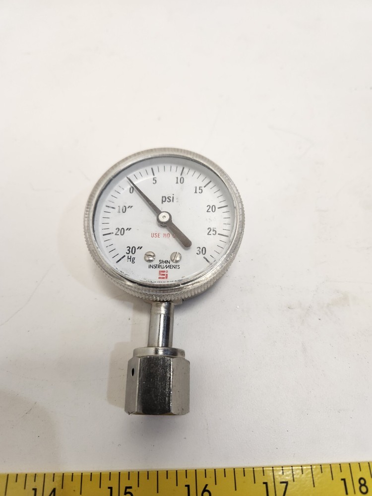 Span Instruments 10″-30″ HG 0-30 PSI Pressure Gauge 1D109