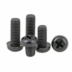 Black Nylon M2 M2.5 M3 M4 Phillips Round / Pan Head Machine Screws Plastic Screw