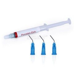 Dental Porcelain Etch Gel 9.5%Hydrofluoric Acid Etchant 2.5 ml/syringe 3 Tips