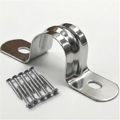 Durable 1/2″ Stainless Steel Pipe Clamps Set – 40pcs with 20 Installation Screws