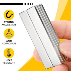 Strong Magnet Strips Heavy Duty – Rare Earth Magnets with Adhesive – Pack of 6