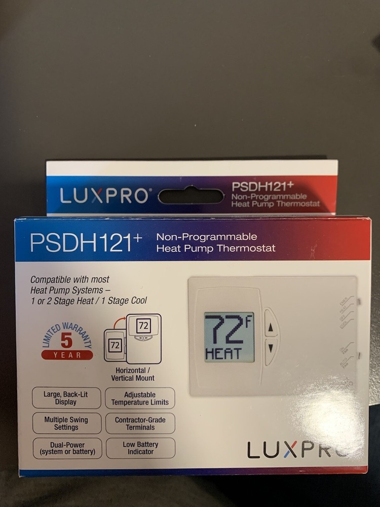Luxpro Psdh121 Non Programmable Heat Pump Thermostat