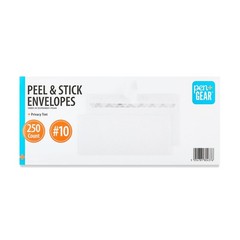 Pen + Gear 10 Privacy Tint Peel and Stick Envelopes White 4.13 X 9.5, 250ct