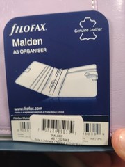 Filofax Malden Mini 6 Hole Pocket Orchid Leather Cover Unused W/ Box From Japan