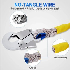 Self Retractable Lifeline Fall Protection Arrester 50FT Yellow