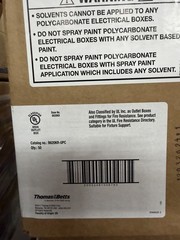 (QTY 50) Carlon 1-Gang 4 in PVC New Work Electrical Ceiling Box & Hanger Bar