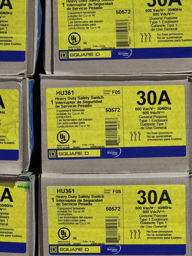 HU361 SQUARE D NEW IN BOX (65 AVAILABLE) FREE SHIPPING