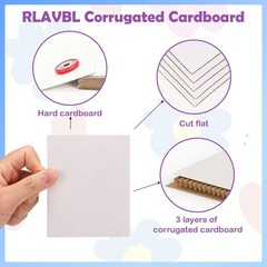 200 PCS 3.5×4.5 Inch White Corrugated Cardboard Sheet Flat Craft Insert Pad