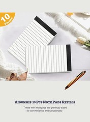 10 Pack Small Note Pads 3X5 Lined Small Pads of Pape Writing Pads Mini Notepads
