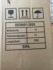 Knox Brand 14″ 75 Gauge Polyolefin Shrink Film Heat Wrap POF Centerfold 3500 FT