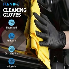 Black Nitrile Disposable Gloves Medium 100 Count – BBQ Tattoo Hair Dye Cookin…