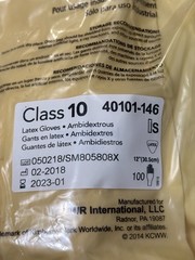 50 pairs VWR CERTICLEAN Class 10 Latex Gloves 12″, Ambidextrous – Size SMALL