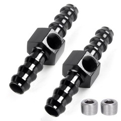 3/8″ Barb Inline Fuel Pressure Gauge Fitting Adapter with 1/8 NPT Plug Fitting