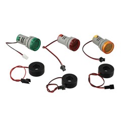 AC Voltage Current Monitor Meters with LED Display Pack of Three Units