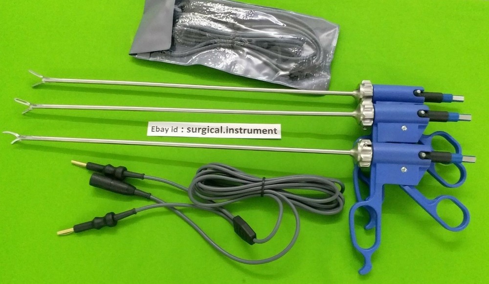 3pc Basinger Bipolar Maryland 5mmx330mm Laparoscopic Surgical Instruments