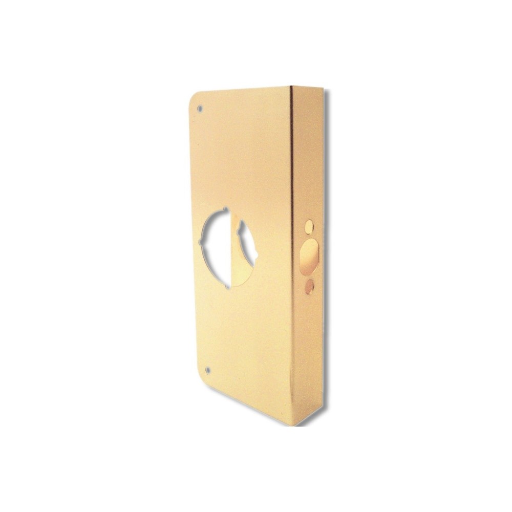 Prime-Line 9 in H X 4.31 in L Brass-Plated Brass Lock and Door Reinforcer U 9550
