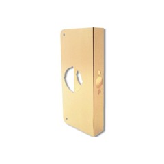 Prime-Line 9 in H X 4.31 in L Brass-Plated Brass Lock and Door Reinforcer U 9550