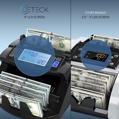 DETECK DT200 Money Counter Machine Bill Counter UV MG IR Detection (refurbished)