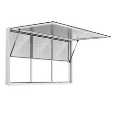 Uimoso 74×40 in Aluminum Alloy Service Window for Food Truck Concessions