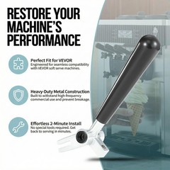 Upgraded Metal 2-Pack Replacement Handles for Vevor Soft Large, One Color