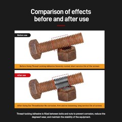 VIKAGU 272 Orange High Temp High Strength Threadlocker – Glue Resists 230°C Heat