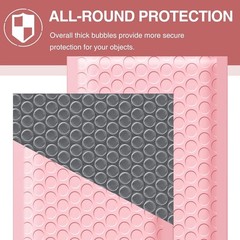 Durable 4×8 Bubble Mailers in Light Pink – 50 Pcs of Reliable Shipping Envelopes
