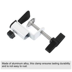 0.49″ Hole Dia Universal C-Clamp White Table Lamp Desk Clamp , 2Pcs