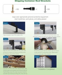 Shipping Container Roof Brackets Fit for 20 FT Shipping Containers | Wood Truss