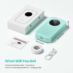 D30 Label Maker Machine, Portable Bluetooth Mini Label Printer, Handheld Thermal