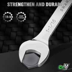 6-Piece All-Purpose Combination Wrench Set, SAE & Standard 15/16” to 1-1/4”…