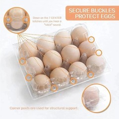 100 Packs Egg Cartons Cheap Bulk Plastic for 12 Eggs Clear Egg Cartons