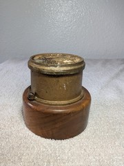 Antique Brass Neptune Meter Co. Trident Water Meter NEW YORK On Wood Base