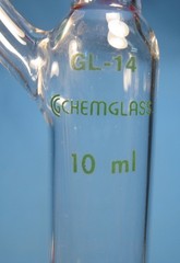 CHEMGLASS 10 ML PEPTIDE SYNTHESIS VESSEL SOLID PHASE “M” FREE SHIPPING 66