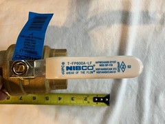 Nibco T-FP600A-LF 2” Threaded Lead Free Ball Valve DZR Brass Body, 250psig
