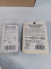 2 Pack Male Union Cooler Part 1/8″ NPTF Thread to 1/4″ Self Connect Push Fitting
