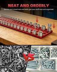 66 Thread Checker, VEXTHYX 22 standard/sae & 18 metric nut and bolt thread me…